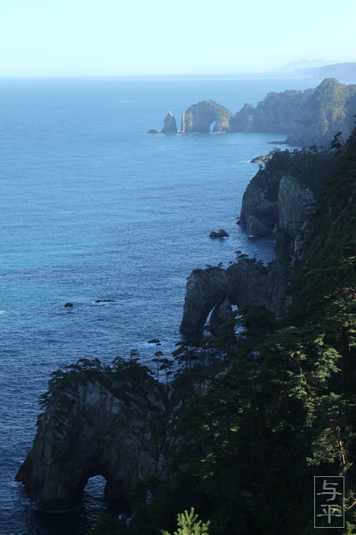 北山崎・展望台・岩手県下閉伊郡田野畑村北山・画像・旅すずめ・与平