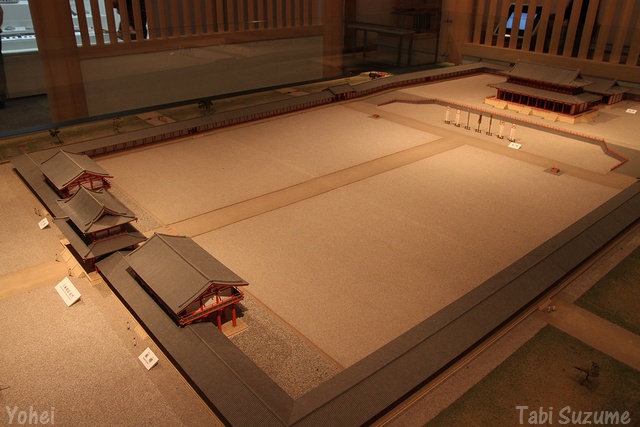 世界遺産平城宮跡・第一次大極殿・秋篠川・奈良県奈良市・画像・旅すずめ・与平