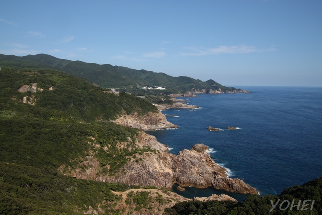 竜宮神社沖臼展望台からの眺望(高知県足摺岬)・一本松温泉あけぼの荘(愛媛県南宇和郡愛南町)・画像・与平